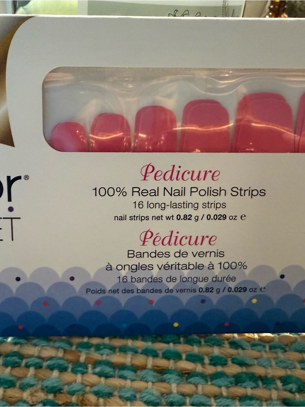 🌸Color Street Pink Pedicure Nail Polish Strips
